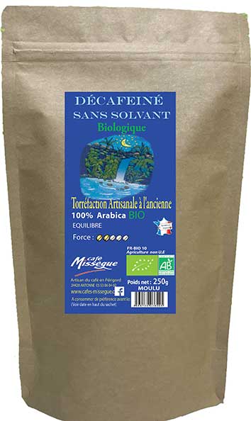 Café en grains décaféiné 250 g